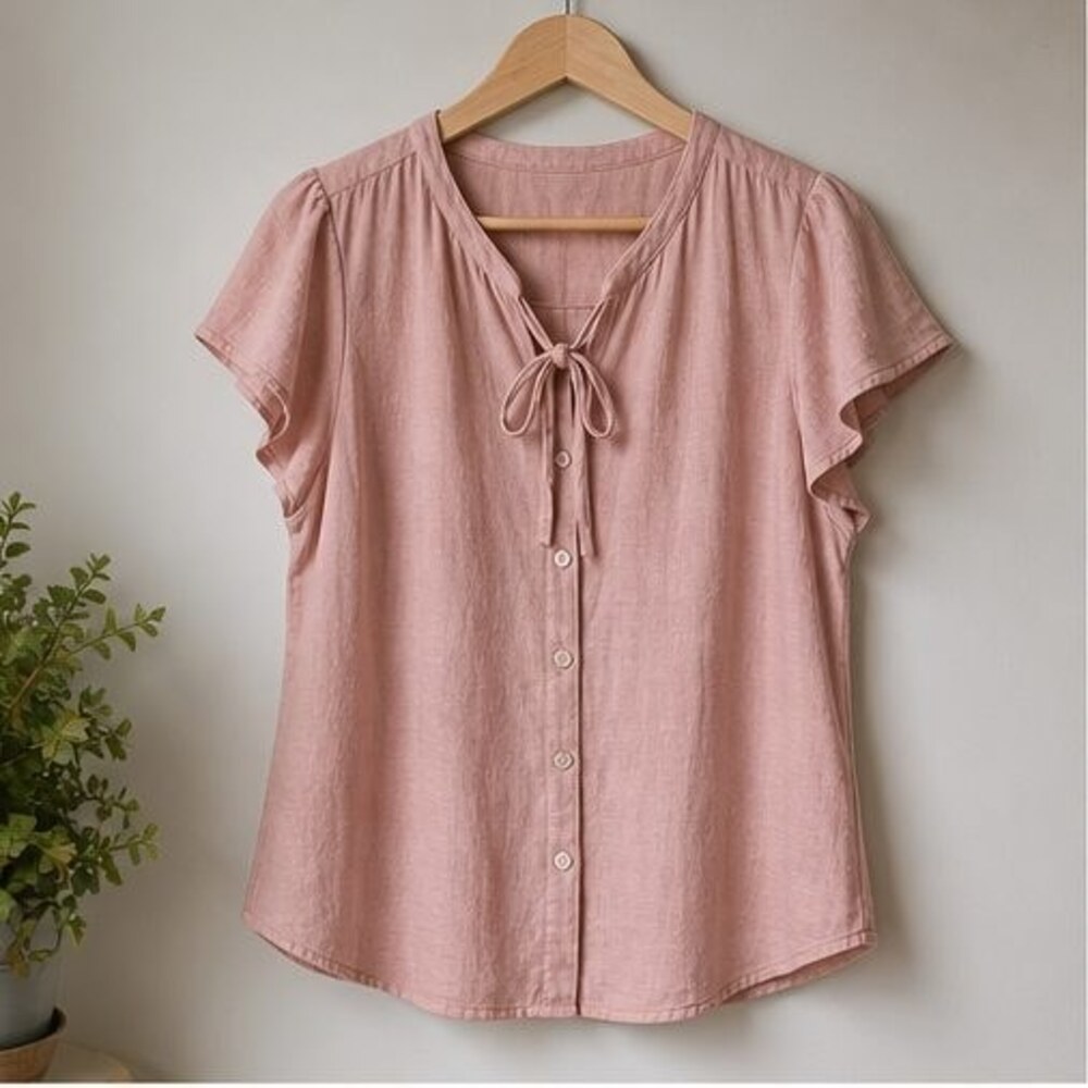 Blush Lace Trim Top